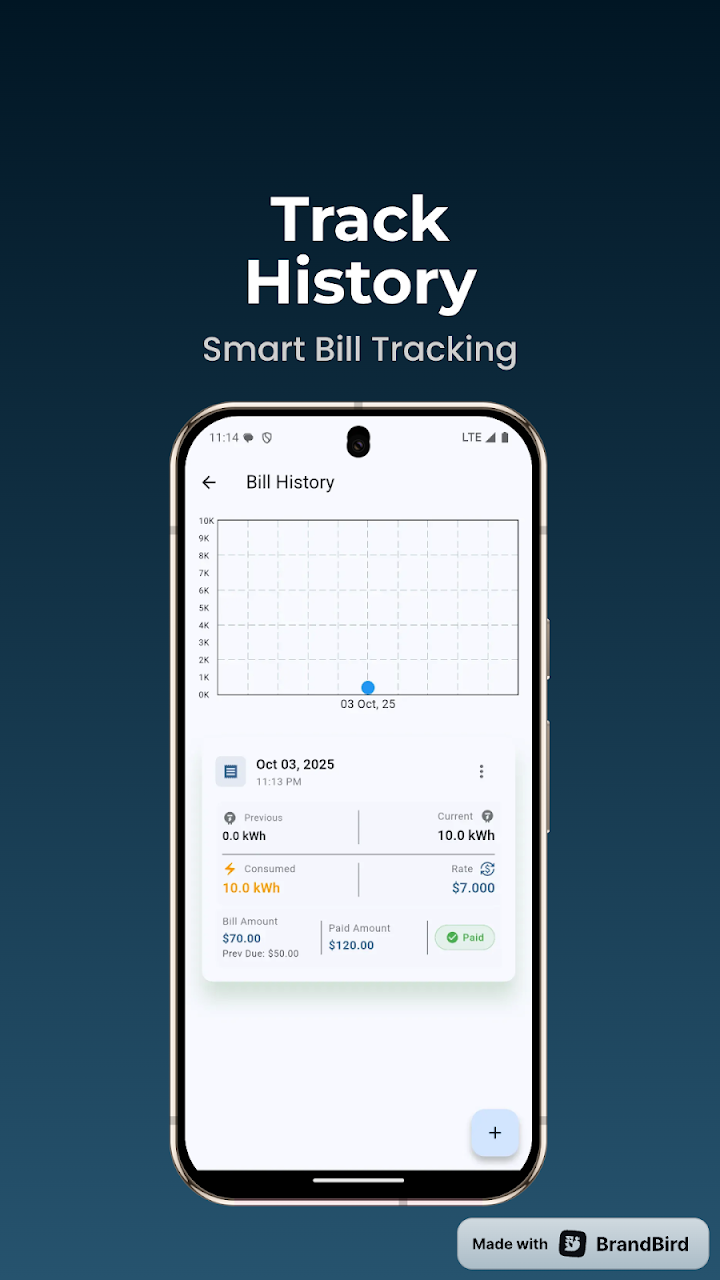Bill history with analytics