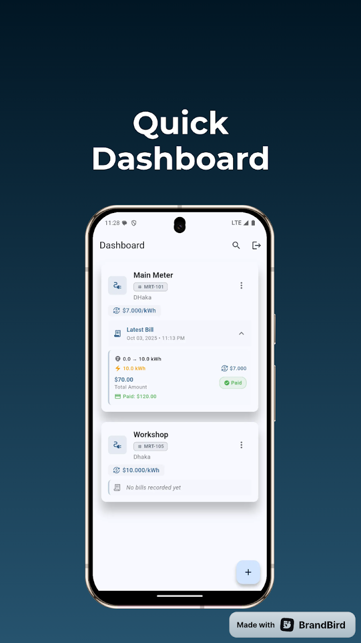 Printable electricity bill